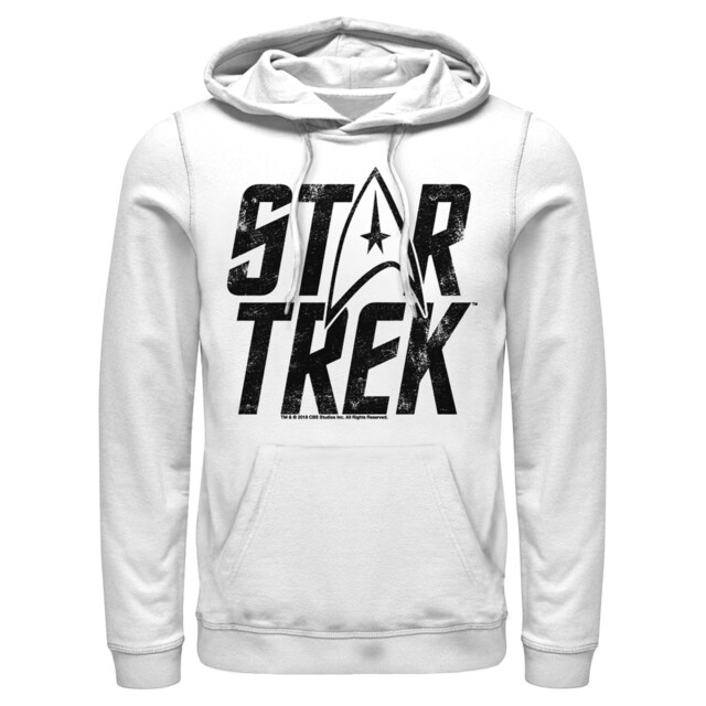 Men's Star Trek: The Original Series Distressed Logo  Adult Pull Over Hoodie