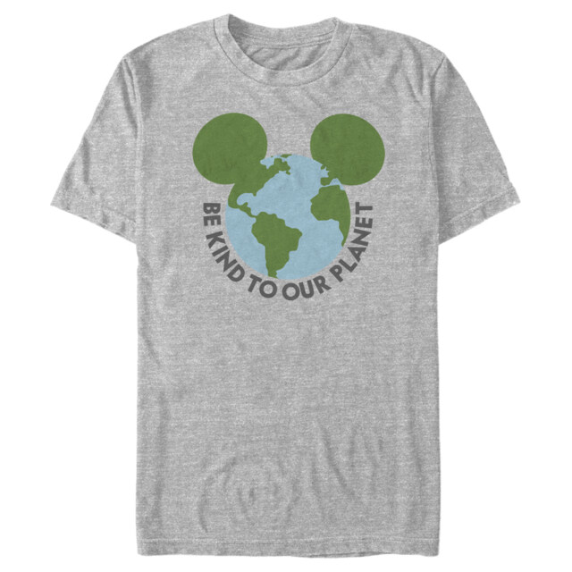 Men's Mickey & Friends Be Kind to Our Planet Mickey Mouse Logo  Adult T-Shirt