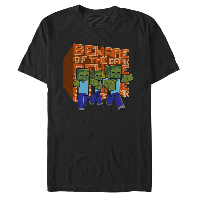 Men's Minecraft Beware of the Dark Zombies  Adult T-Shirt