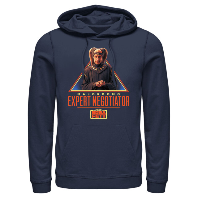 Men's Star Wars: The Book of Boba Fett Majordomo Expert Negotiator  Adult Pull Over Hoodie