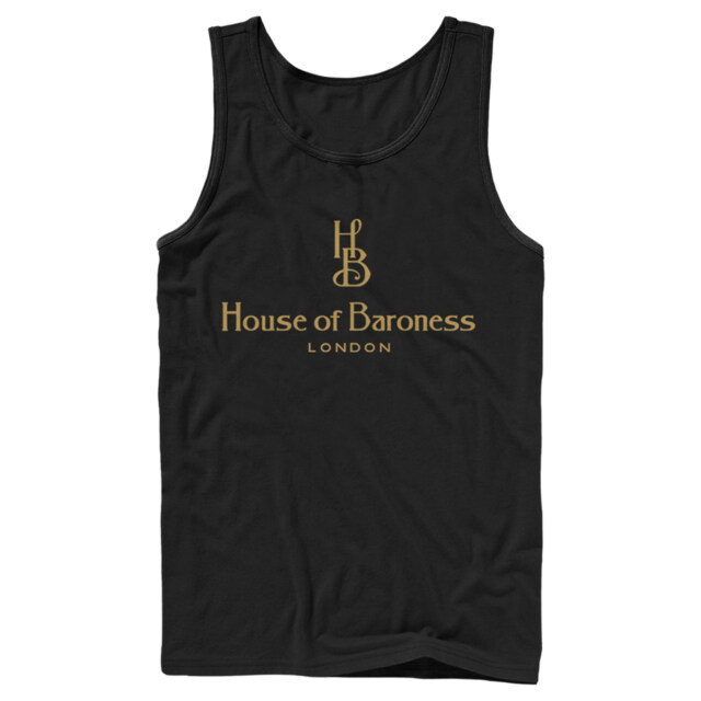 Men's Cruella House of Baroness London Logo Gold  Adult Tank Top