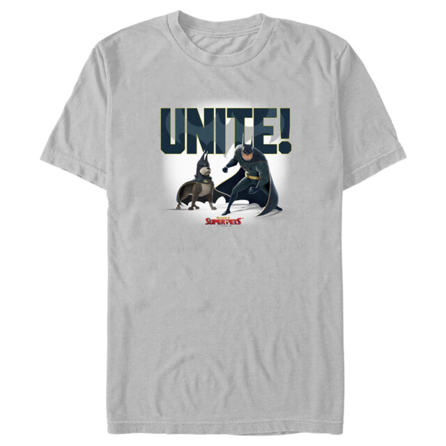 Men's DC League of Super-Pets Batman and Ace Unite  Adult T-Shirt