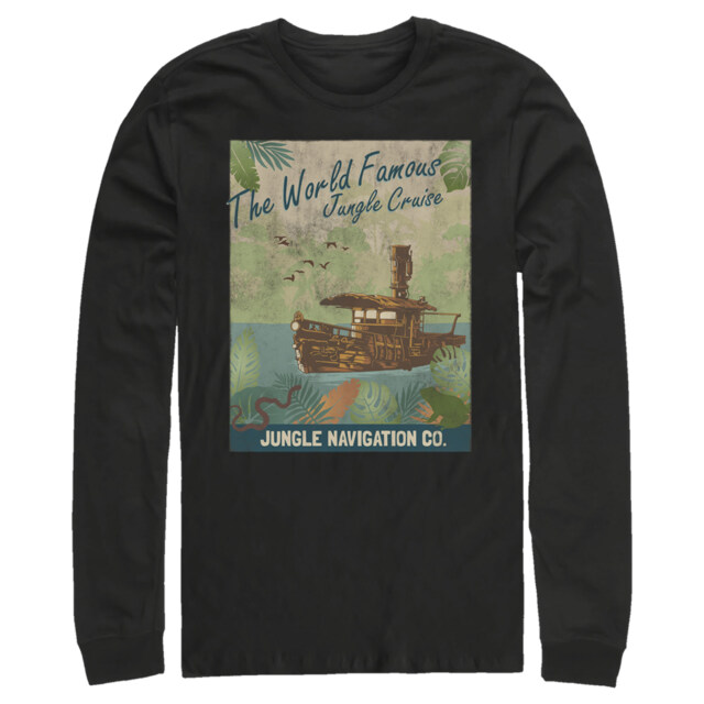 Men's Jungle Cruise La Quila Retro Poster  Adult Long Sleeve Shirt