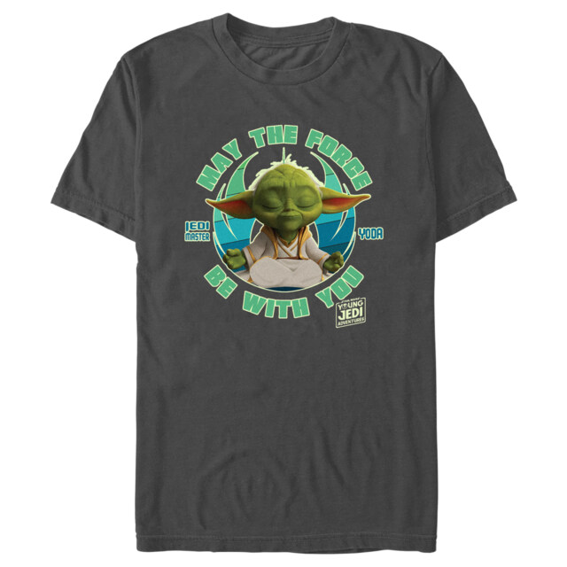 Men's Star Wars: Young Jedi Adventures Jedi Master Yoda May the Force be With You  Adult T-Shirt