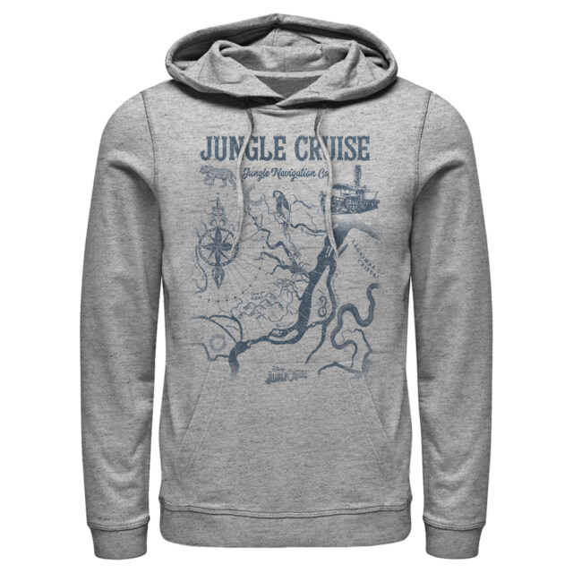 Men's Jungle Cruise Map of the Jungle  Adult Pull Over Hoodie