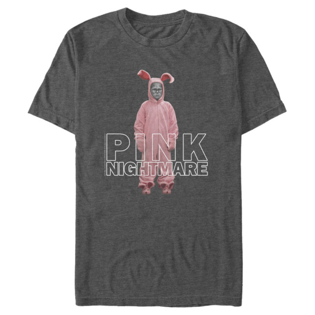 Men's A Christmas Story Ralphie Parker Pink Nightmare  Adult T-Shirt