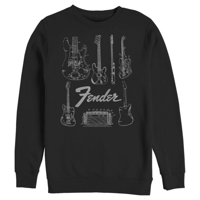 Men's Fender Guitar Chart  Adult Sweatshirt
