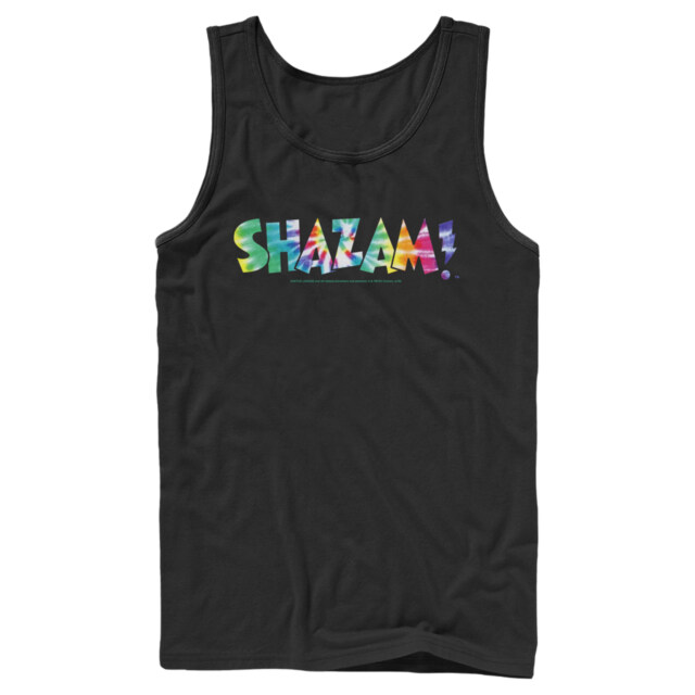 Men's Justice League Shazam Tie Dye Logo  Adult Tank Top