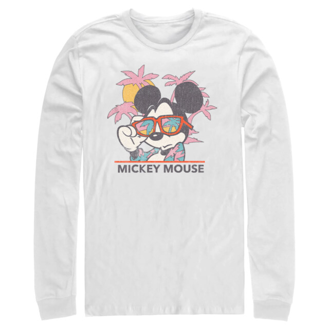 Men's Mickey & Friends Beach Ready Mickey Mouse  Adult Long Sleeve Shirt