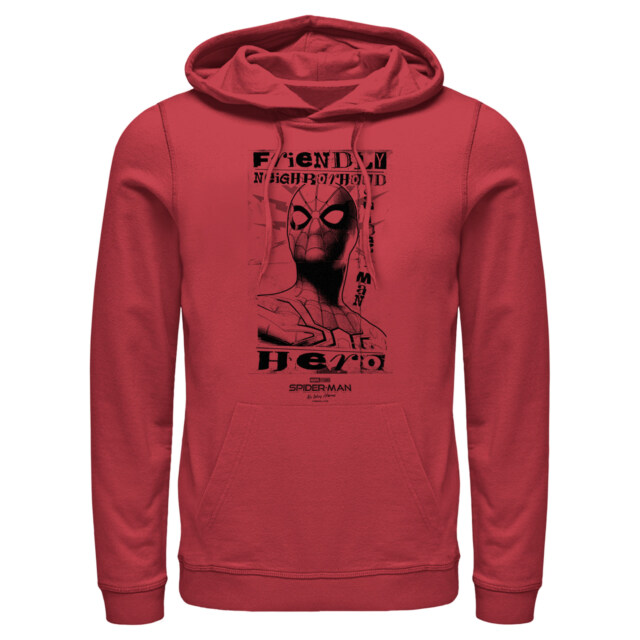 Men's Marvel Spider-Man: No Way Home Friendly Neighborhood Hero  Adult Pull Over Hoodie