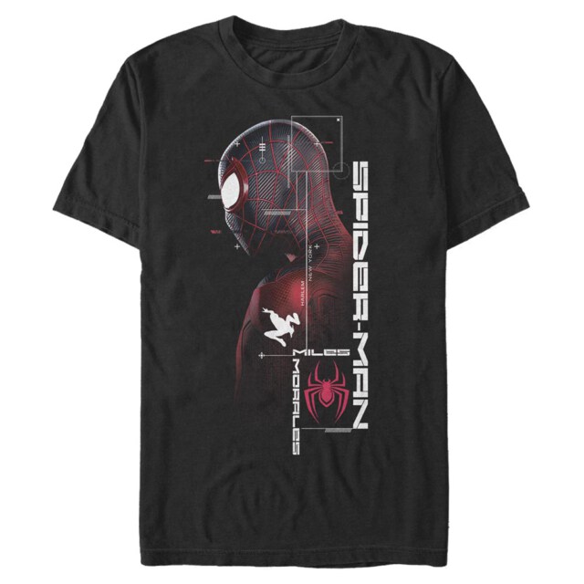 Men's Marvel Spider-Man: Miles Morales Game Map  Adult T-Shirt