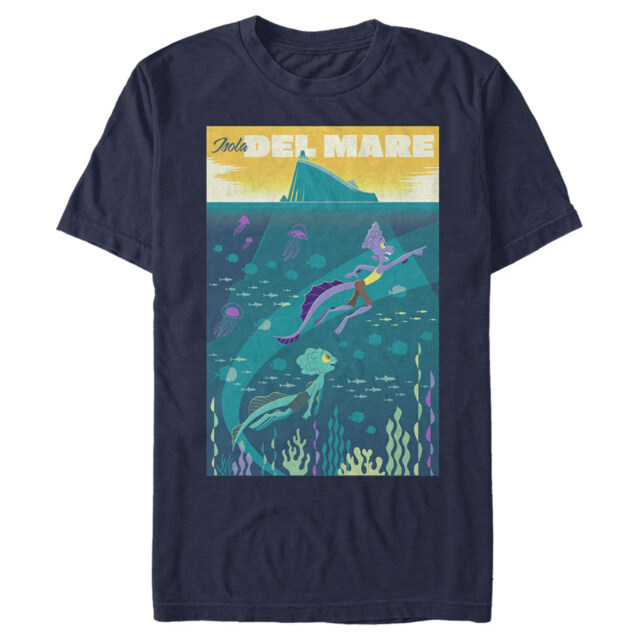 Men's Luca Isola Del Mare Poster  Adult T-Shirt