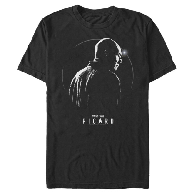 Men's Star Trek: Picard Black and White Picard  Adult T-Shirt