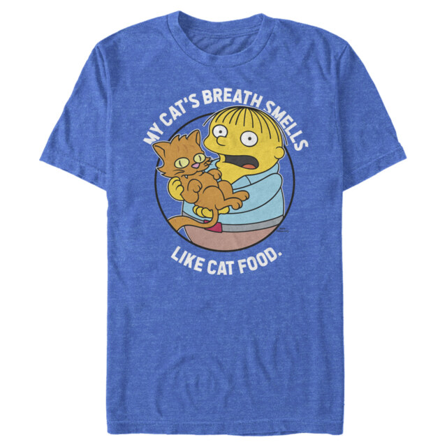 Men's The Simpsons Ralph and His Cat  Adult T-Shirt