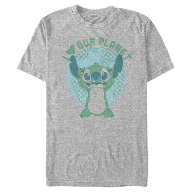 Men's Lilo & Stitch I Heart Our Planet  Adult T-Shirt