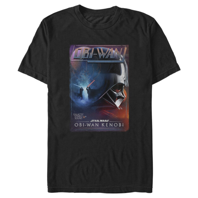 Men's Star Wars: Obi-Wan Kenobi Darth Vader vs Kenobi Vintage VHS Cassette  Adult T-Shirt