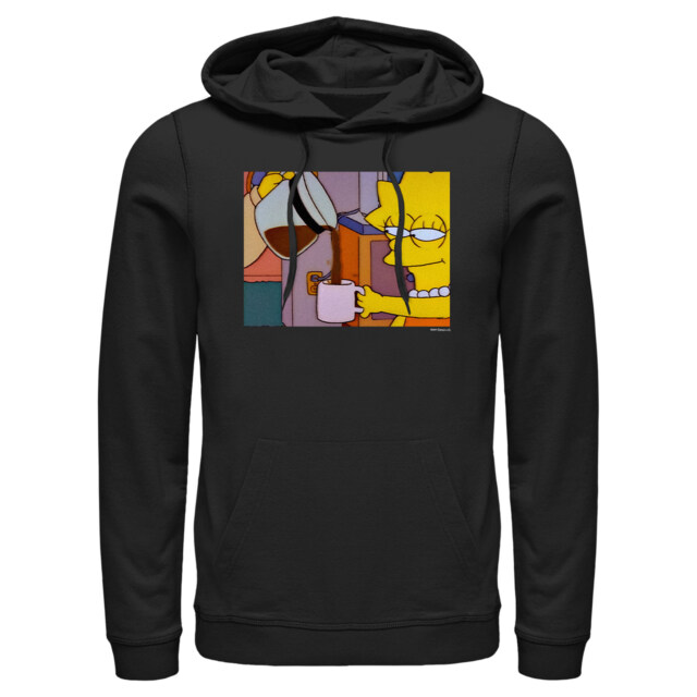 Men's The Simpsons Lisa Coffee  Adult Pull Over Hoodie