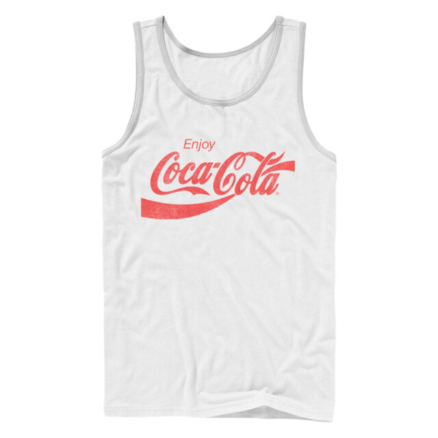 Men's Coca Cola Enjoy Logo  Adult Tank Top