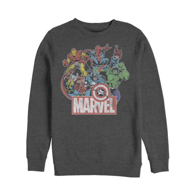 Men's Marvel Classic Hero Collage  Adult Sweatshirt