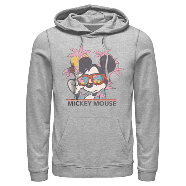 Men's Mickey & Friends Beach Ready Mickey Mouse  Adult Pull Over Hoodie