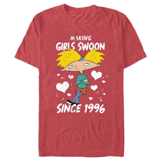 Men's Hey Arnold! Making Girls Swoon Since 1996  Adult T-Shirt