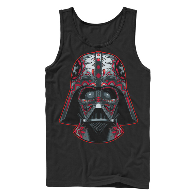 Men's Star Wars Darth Vader Helmet Markings  Adult Tank Top