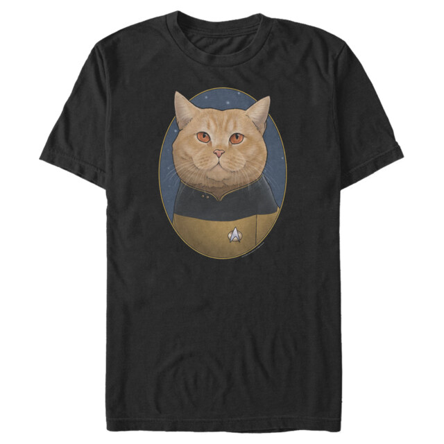 Men's Star Trek: The Next Generation Lieutenant O'Brien Cat  Adult T-Shirt