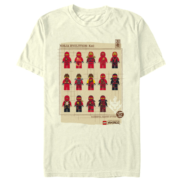 Men's LEGO: Ninjago Master of Fire Evolution  Adult T-Shirt