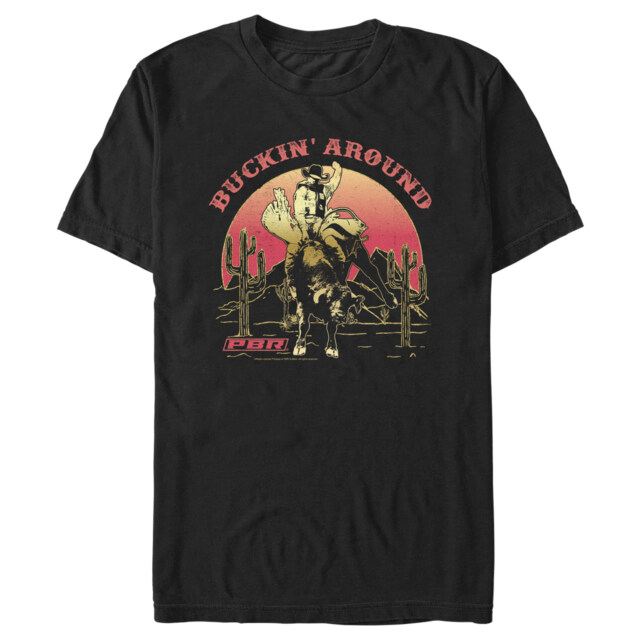 Men's Professional Bull Riders Buckin' Around  Adult T-Shirt