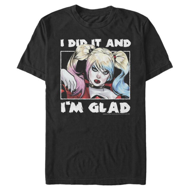 Men's Batman Harley Quinn Did It and I'm Glad  Adult T-Shirt