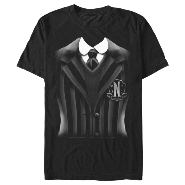 Men's Wednesday Nevermore Academy Uniform  Adult T-Shirt