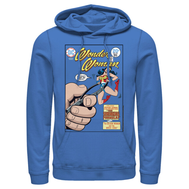 Men's Justice League Shrinking Woman Comic Book Cover  Adult Pull Over Hoodie