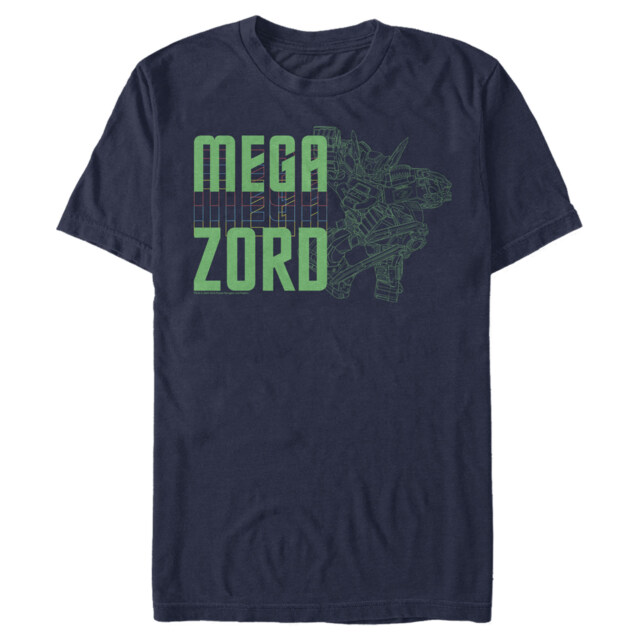 Men's Power Rangers Megazord Outline  Adult T-Shirt