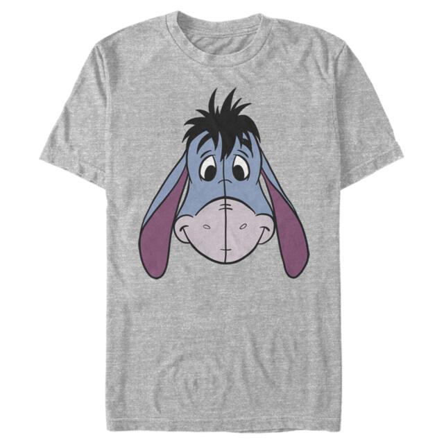 Men's Winnie the Pooh Big Face Eeyore  Adult T-Shirt