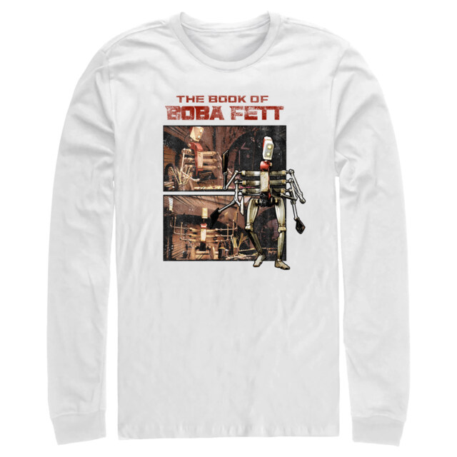 Men's Star Wars: The Book of Boba Fett COO Cook Droid  Adult Long Sleeve Shirt