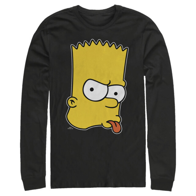 Men's The Simpsons Brat Bart  Adult Long Sleeve Shirt