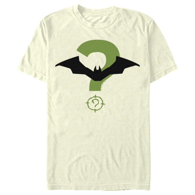 Men's The Batman Riddler and Bat Logo  Adult T-Shirt