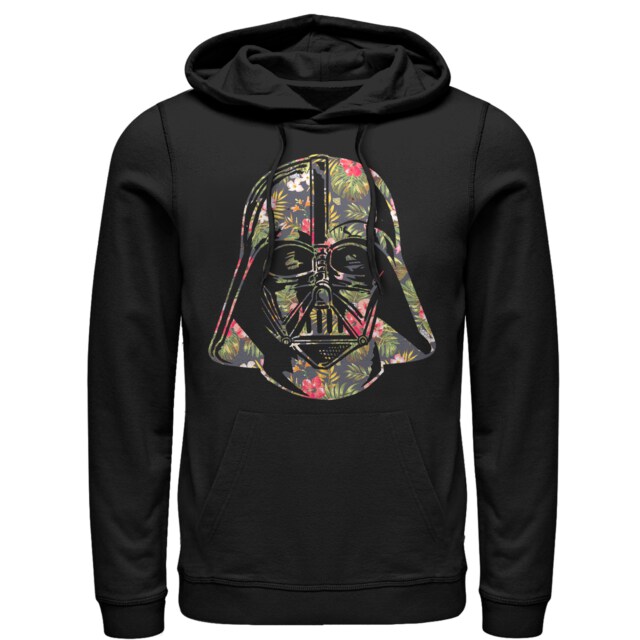 Men's Star Wars Tropical Print Darth Vader Helmet  Adult Pull Over Hoodie