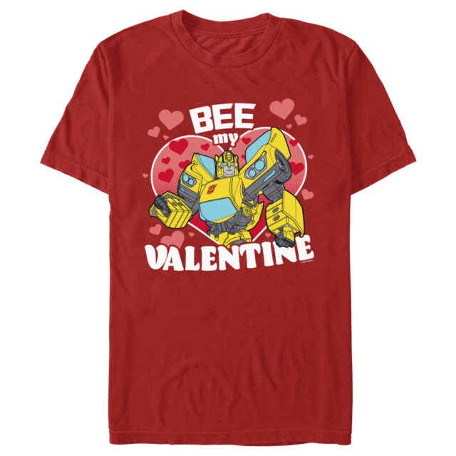 Men's Transformers Bumblebee Bee My Valentine  Adult T-Shirt