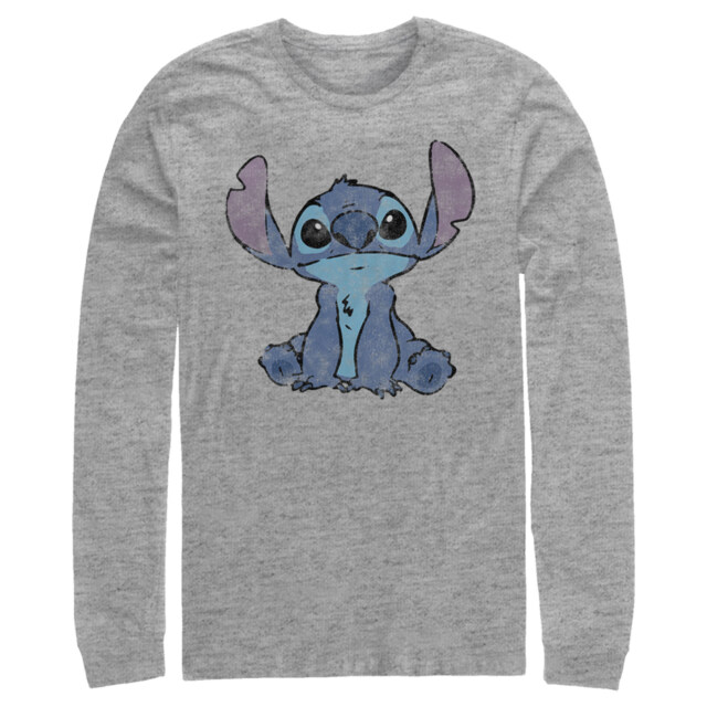 Men's Lilo & Stitch Watercolor Stitch  Adult Long Sleeve Shirt