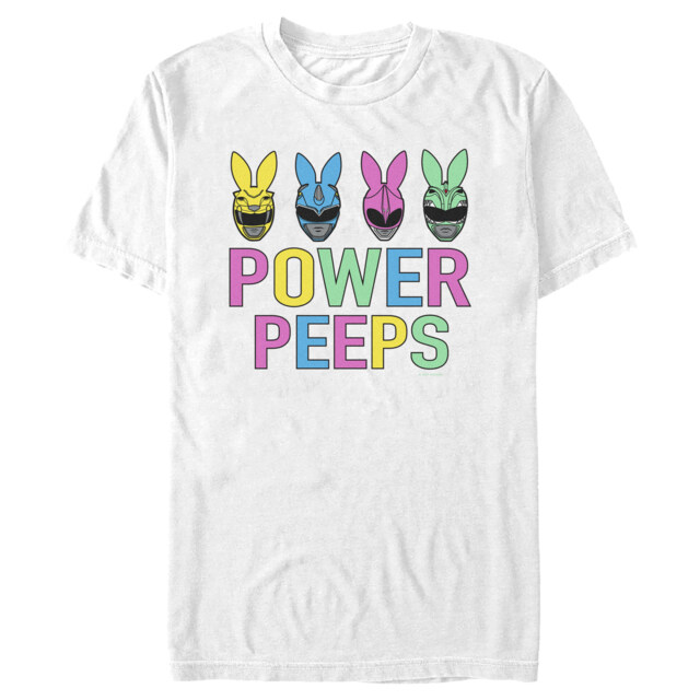 Men's Power Rangers Easter Power Peeps  Adult T-Shirt
