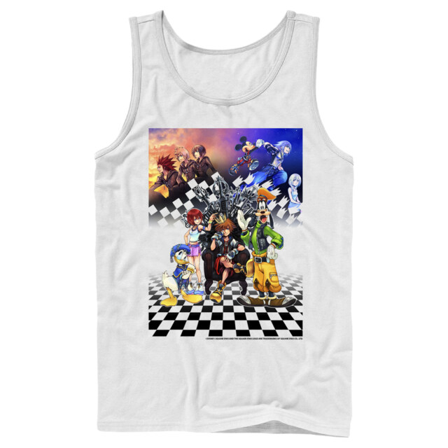 Men's Kingdom Hearts 1.5 Box Art  Adult Tank Top