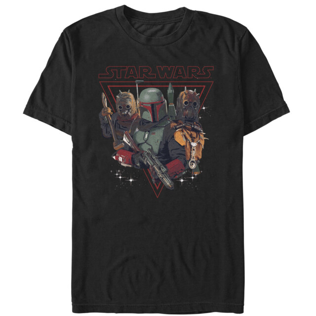Men's Star Wars: The Book of Boba Fett Tusken Raiders and Boba Bounty Hunters  Adult T-Shirt