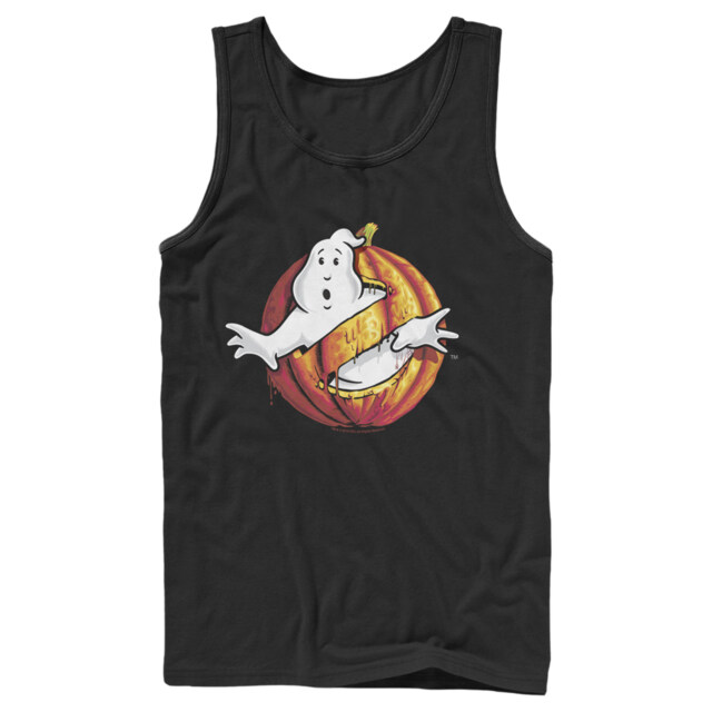 Men's Ghostbusters Halloween Pumpkin Logo  Adult Tank Top