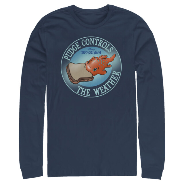 Men's Lilo & Stitch Pudge Controls the Weather  Adult Long Sleeve Shirt