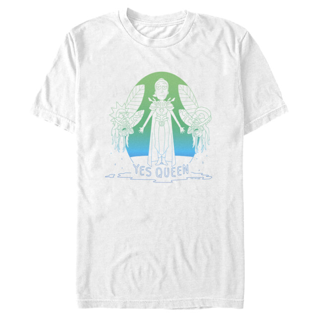Men's Rick And Morty Yes Queen Summer  Adult T-Shirt