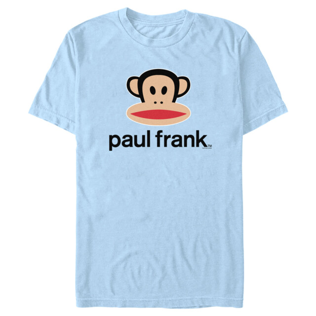 Men's Paul Frank Logo Julius Black  Adult T-Shirt