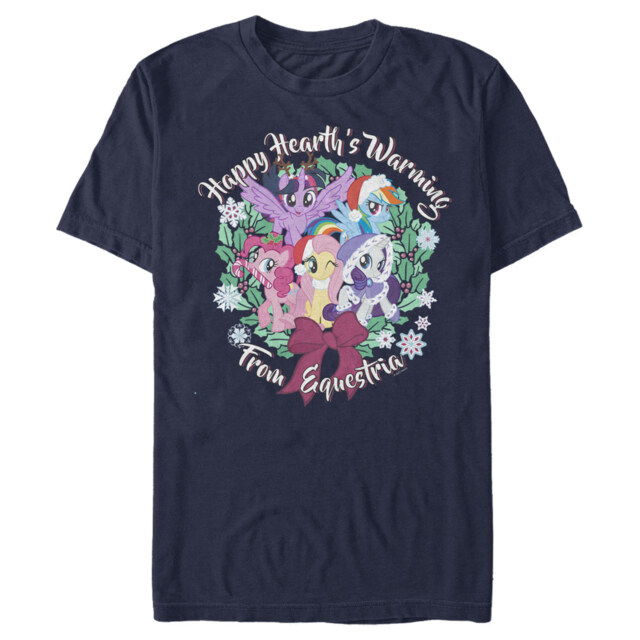 Men's My Little Pony: Friendship is Magic Christmas Happy Hearth's Warming  Adult T-Shirt