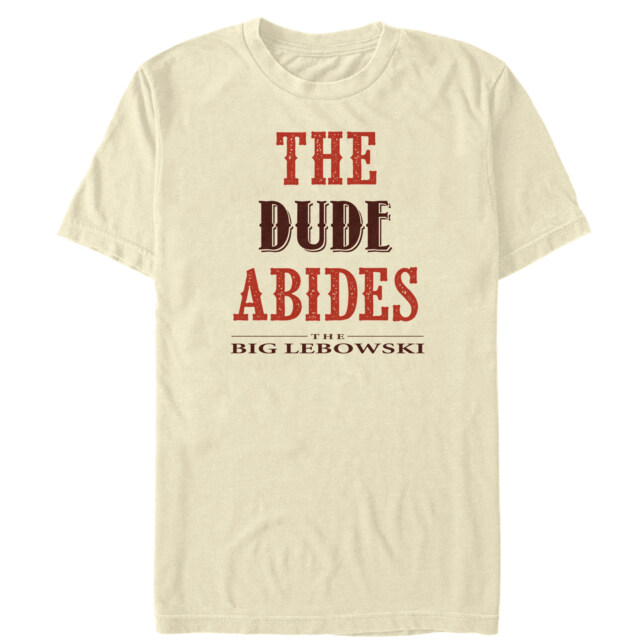 Men's The Big Lebowski The Dude Abides  Adult T-Shirt