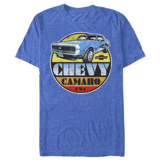 Men's General Motors Chevy Camaro SS Retro Cruising Circle  Adult T-Shirt